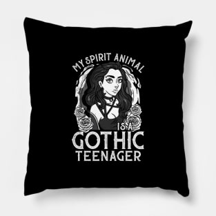 My Spirit Animal Is A Gothic Teenager T-Shirt Pillow