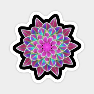 3d lotus mandala Magnet