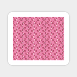 Mitten Kitten Pink Pattern Magnet