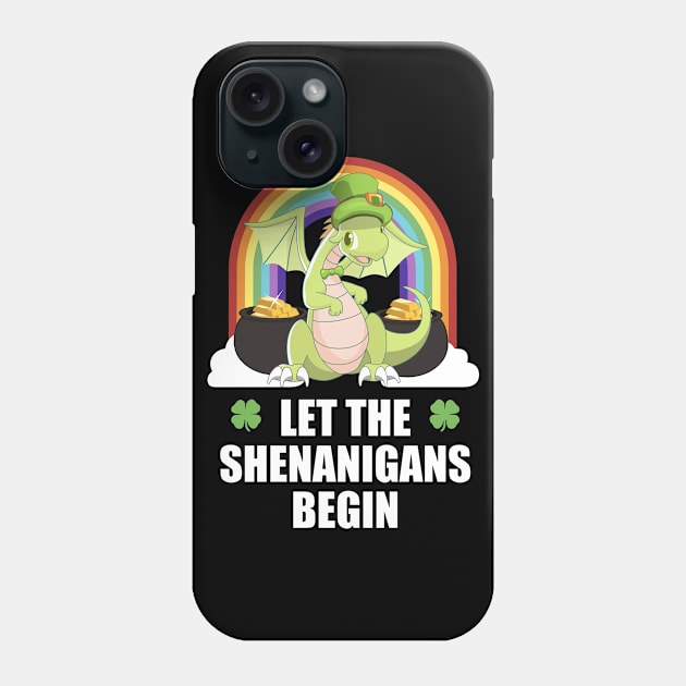 Dragon Shenanigans Funny St Patricks Day Phone Case by TheBeardComic