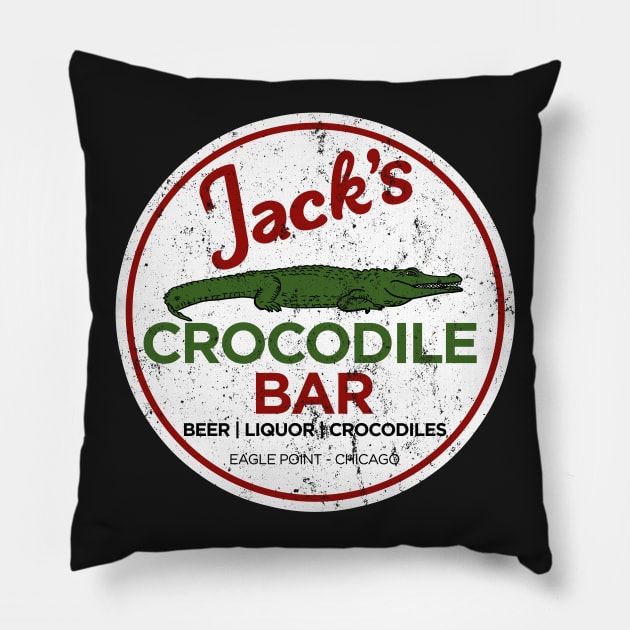 American Gods - Jacks Crocodile Bar Pillow by LegendaryPhoenix