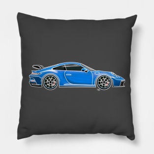 Porsche 911 GT3 blue Pillow