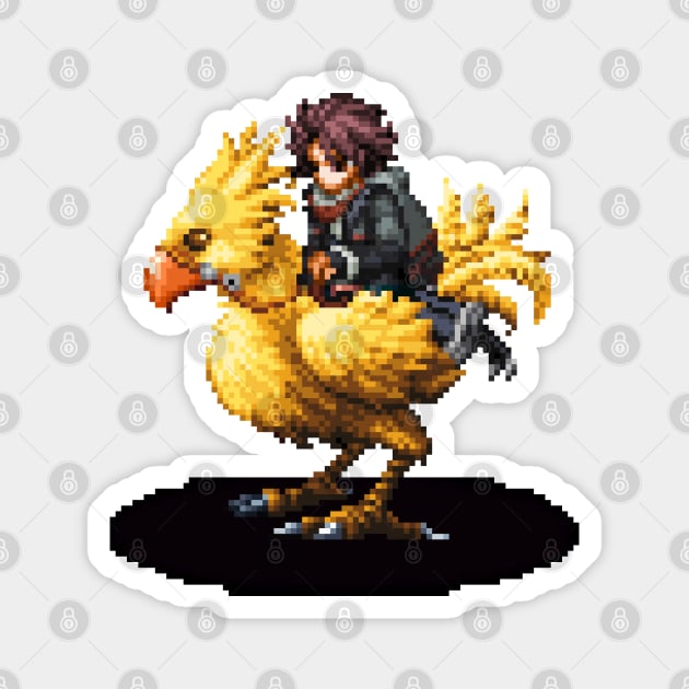 Hobo On A Chocobo Magnet by inotyler