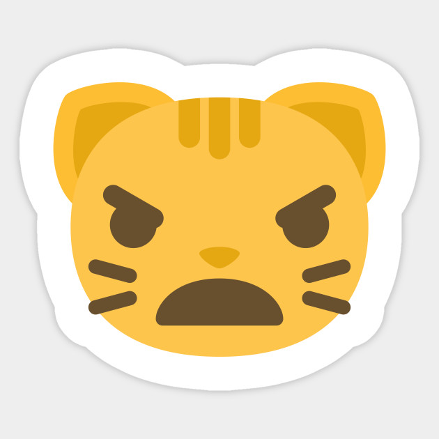 Cat Emoji With Angry And Mean Look Poop Sticker Teepublic