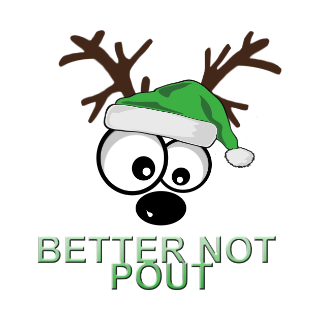 Big Eyes “Better Not Pout” Reindeer by NE7th