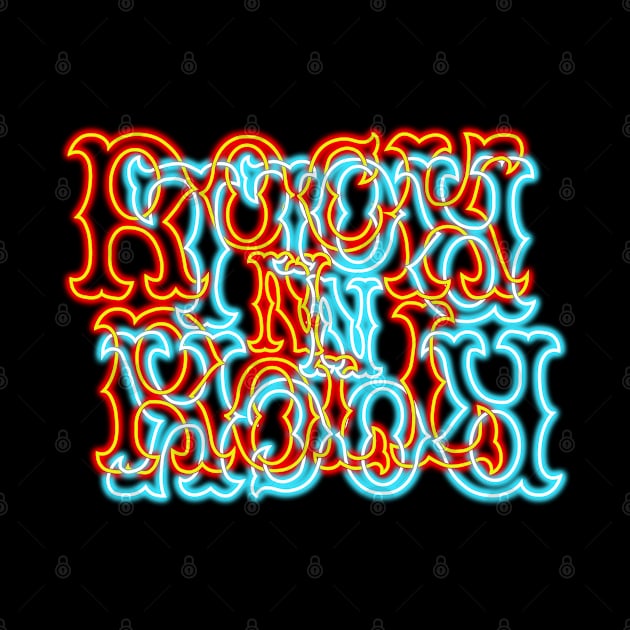 Glowing Neon Fire and Ice RocK n RolL Anagram by gkillerb