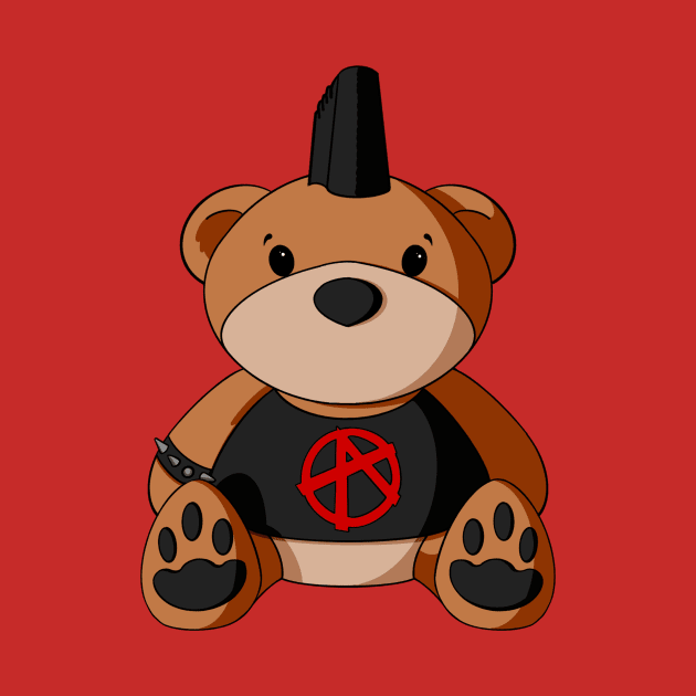 Anarchy Teddy Bear by Alisha Ober Designs