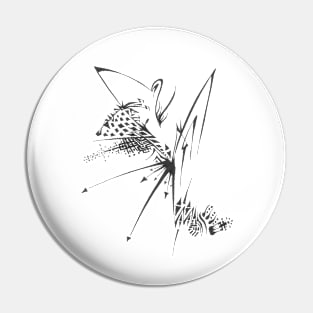 Puzzle Unique Black White Abstract Art Pin