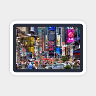 Busy Times Square New York City Magnet