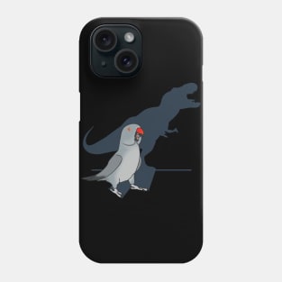 t-rex grey indian ringneck Phone Case