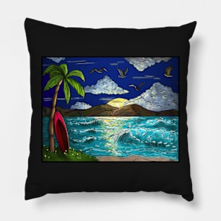 Summer landscape Pillow