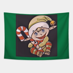 Fun Christmas Elf Apparel Tapestry