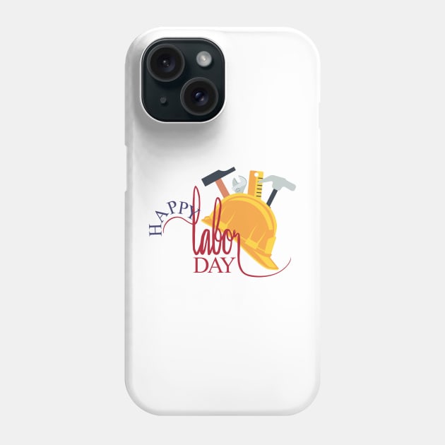 Happy Labor Day Illustration Phone Case by arcanumstudio