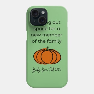 Pumpkin Baby Announcement (Black Fall) Phone Case