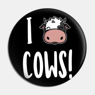 I Love Cows Pin