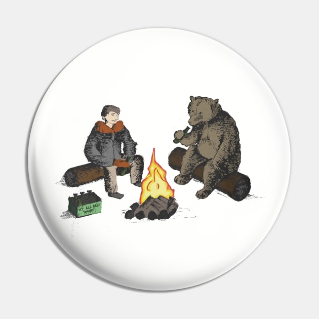 Camping Bear Pin by patsyhanson