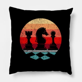 Vintage Chess Pieces Pillow