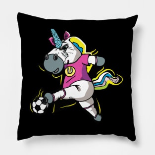 Unicorn Soccer Girl Pillow