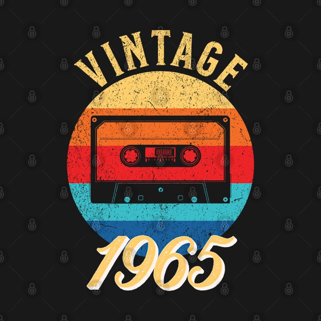 Vintage Year Since 1965 | Cassette | 57th Birthday Gift by jiromie