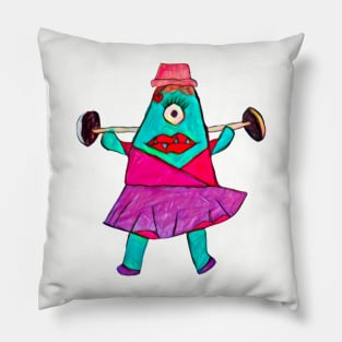 Buff Cyclops Femme Pillow