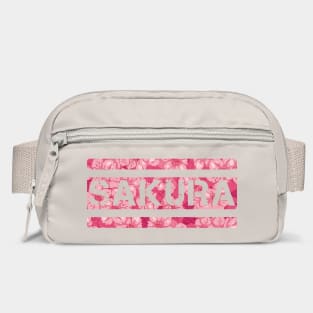 The cute pink sakura word Bag