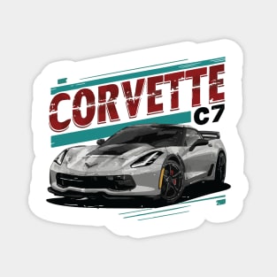 Corvette C7 Z06 JDM Drift Vintage Car Classic Magnet