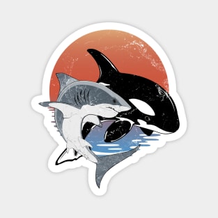 Orca and Great White Magnet