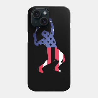 US Open Tennis USA Flag Silhouette Phone Case