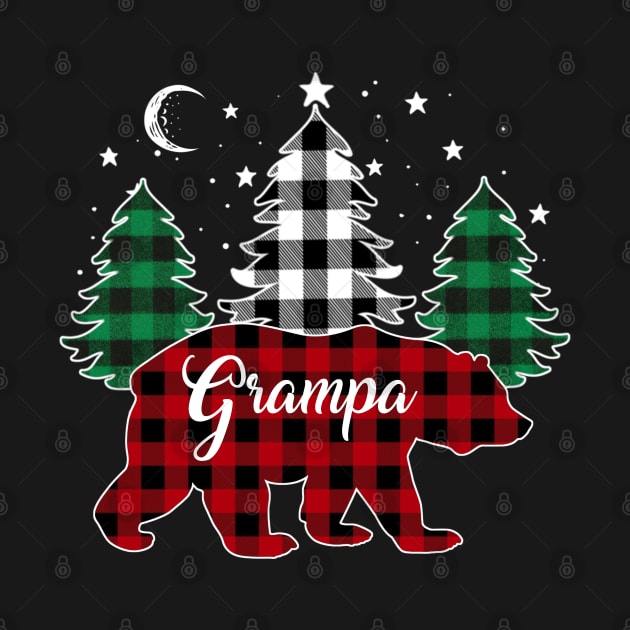 Grampa Bear Buffalo Red Plaid Matching Family Christmas by Marang