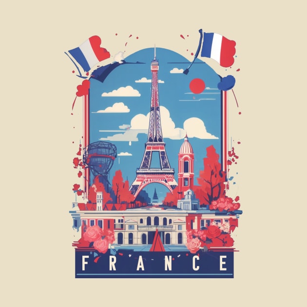 Vintage Travel France Design by huefinder