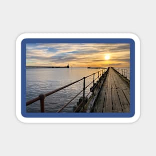 January sunrise at the mouth of the River Blyth - Landscape Magnet