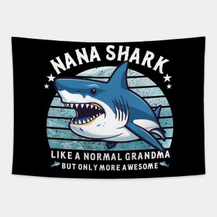 Nana Shark Awesome Grandmother, Funny Grandma Mother's day Tapestry