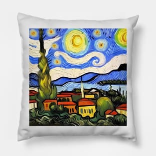 Somewhere in Italy - Van Gogh Style Pillow