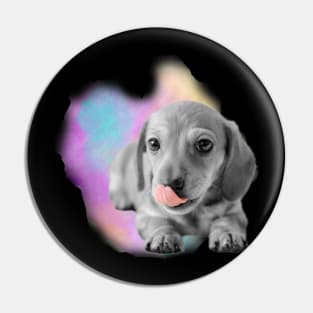 Dachshund Puppy Watercolor Pin