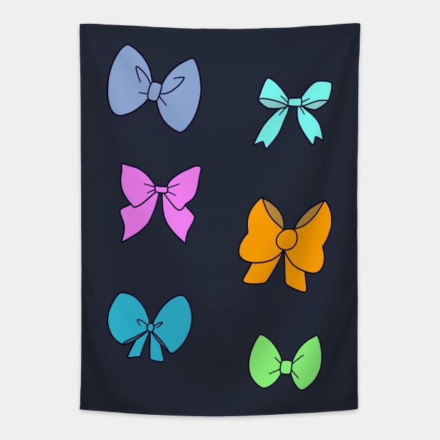 Bow Sticker Sheet Tapestry by saradaboru