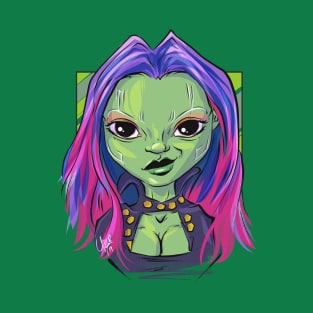 Pop Culture Caricature #4 - Gamora T-Shirt