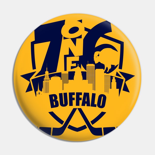 716 Buffalo Hockey 1 color Pin by AssortedRealitee