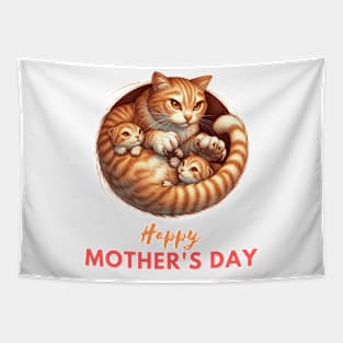 Protective cat mom Tapestry