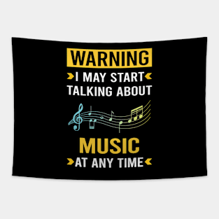 Warning Music Tapestry