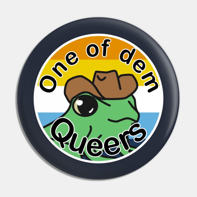 Pride Frog with a cowboy hat- Aroace Pin by artsy-Eden