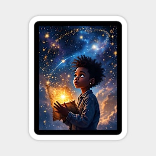 The Star Gazer, African American Children's Poster Magnet