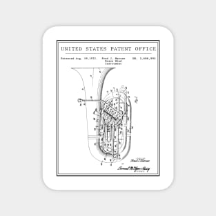 United States Patent Office - Fred J. Marzan Brass Wind Instrument Tuba Magnet