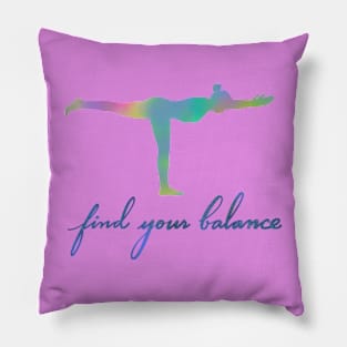 Standing Warrior: Find Your Balance Yoga Pose Pillow