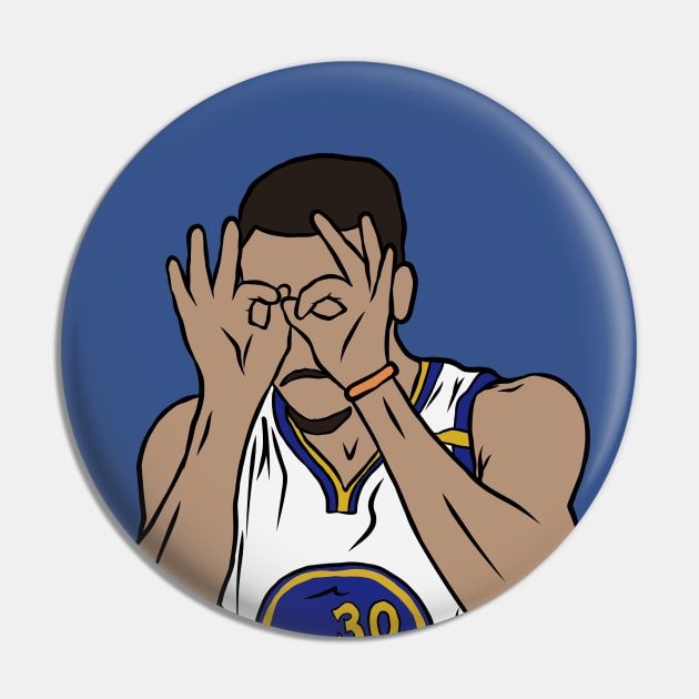 Steph Curry 3 Point Goggles Pin by rattraptees