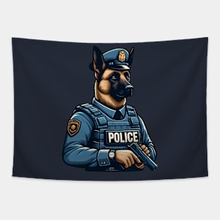 Belgian Malinois Police Tapestry