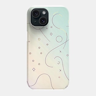 minimalism art - magical world lines Phone Case