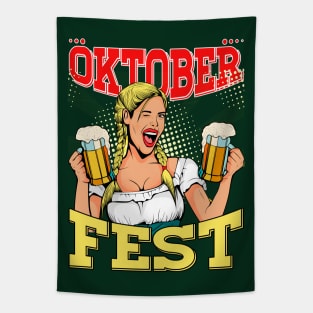 Oktober Fest Girl Tapestry