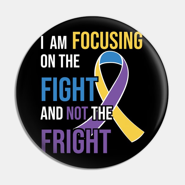 Bladder Cancer Awareness Ribbon for a Cancer Survivor Pin by jkshirts