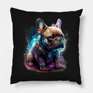 French Bulldog Puppy Frenchy doggy dog Sci-fi Pillow