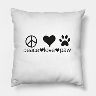 Peace love paw Pillow